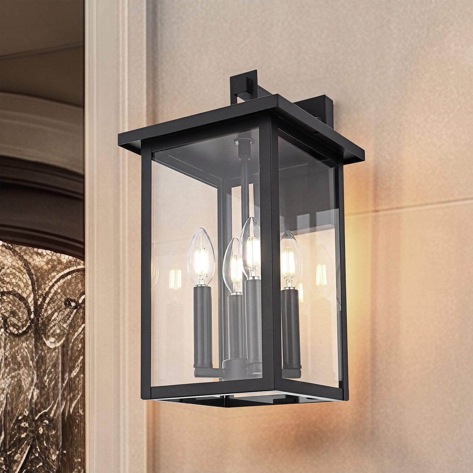 9 Inch Outdoor Wall Sconce in Black Black Finish - LIGHTING by Joshua Marshal