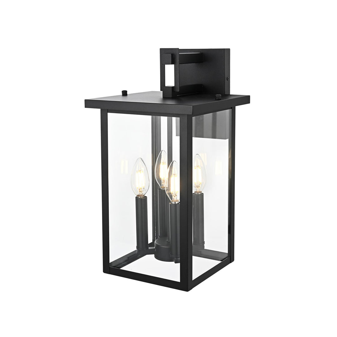 9 Inch Outdoor Wall Sconce in Black - View 5 - Joshua Marshal