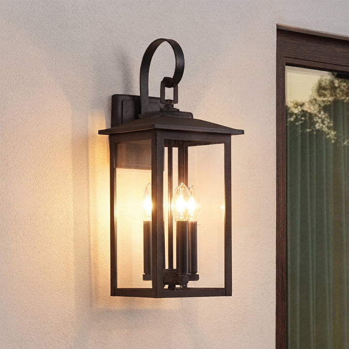 9 Inch Outdoor Wall Sconce in Black Black Finish - LIGHTING by Joshua Marshal