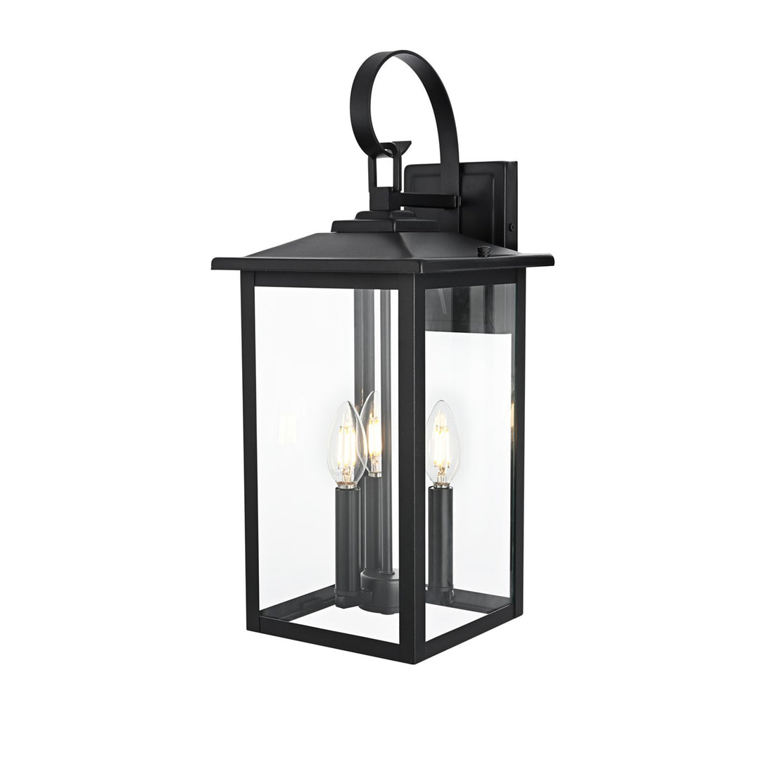 9 Inch Outdoor Wall Sconce in Black - View 4 - Joshua Marshal