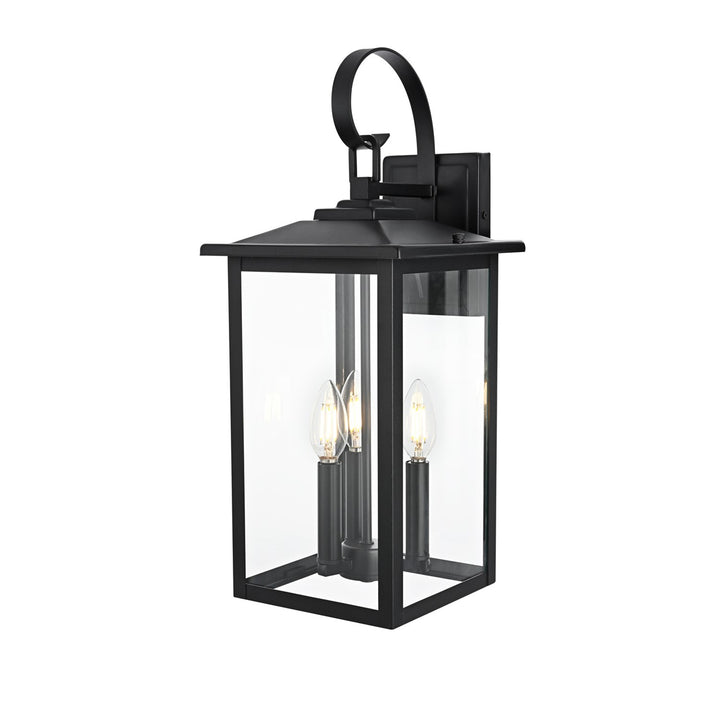 9 Inch Outdoor Wall Sconce in Black - View 4 - Joshua Marshal