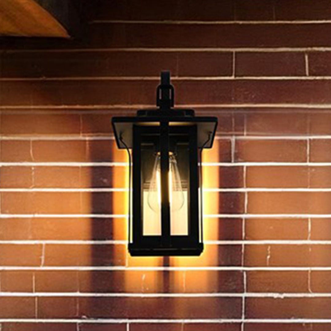 7 Inch Outdoor Wall Sconce in Black Black Finish - LIGHTING by Joshua Marshal