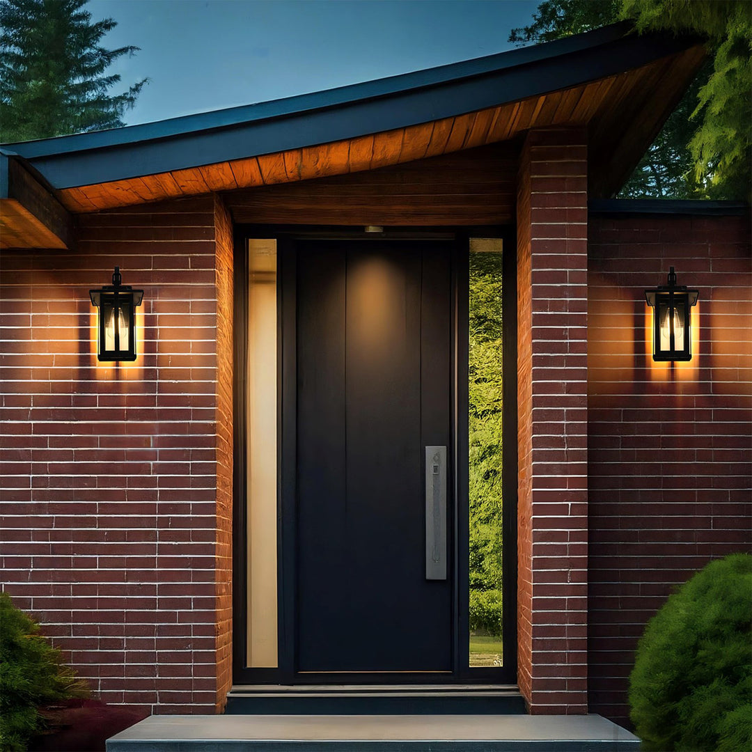 7 Inch Outdoor Wall Sconce in Black - View 2 - Joshua Marshal
