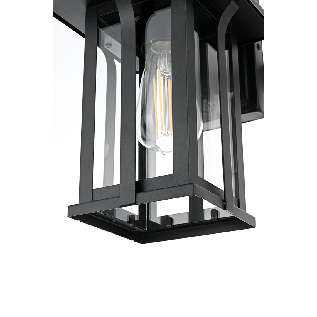 7 Inch Outdoor Wall Sconce in Black - View 5 - Joshua Marshal