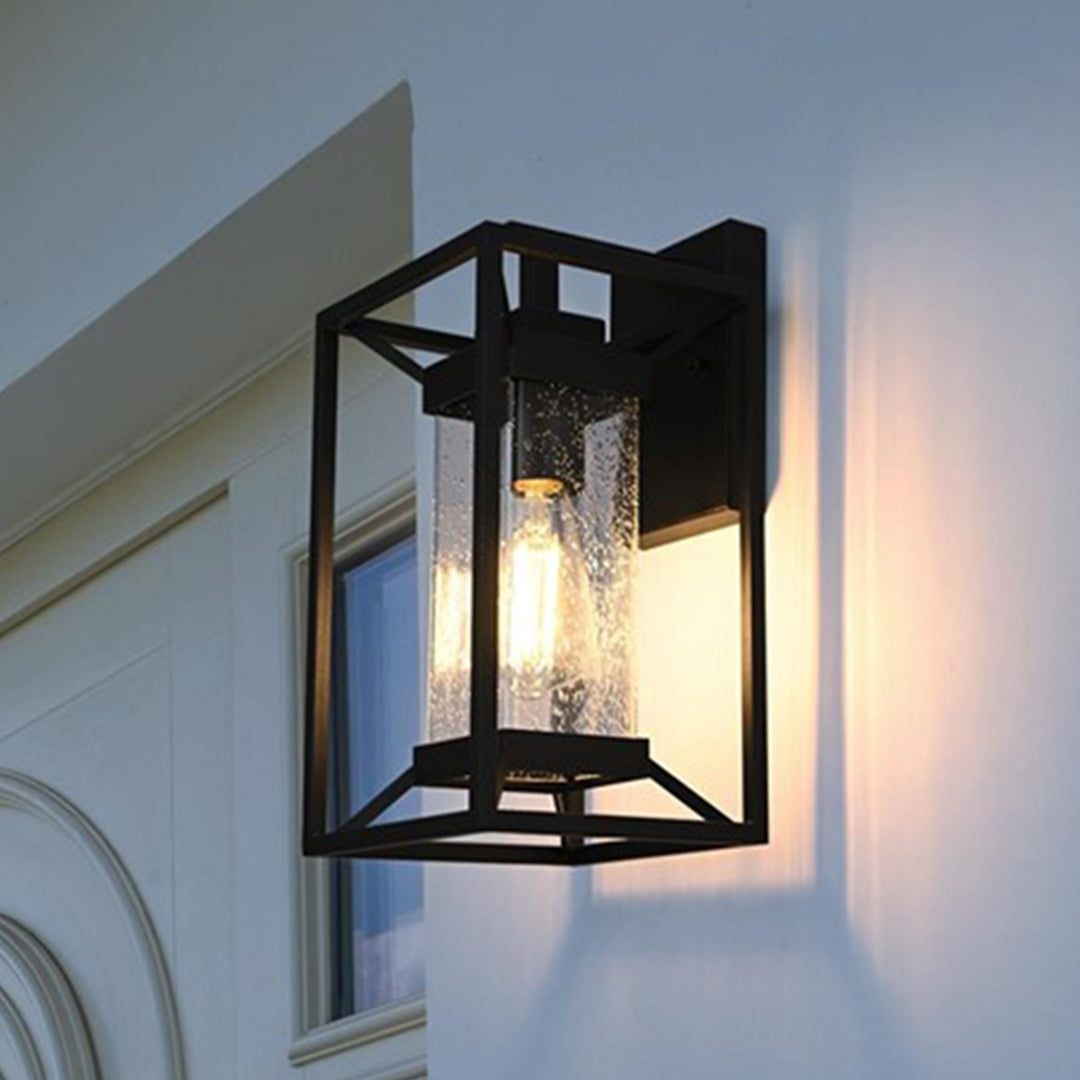 7 Inch Outdoor Wall Sconce in Black Black Finish - LIGHTING by Joshua Marshal