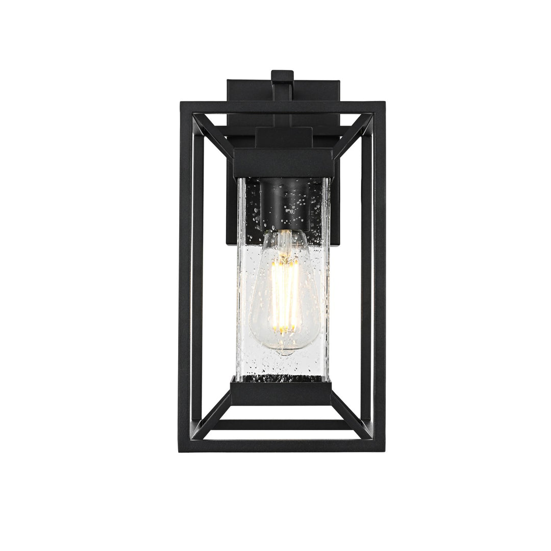7 Inch Outdoor Wall Sconce in Black - View 3 - Joshua Marshal