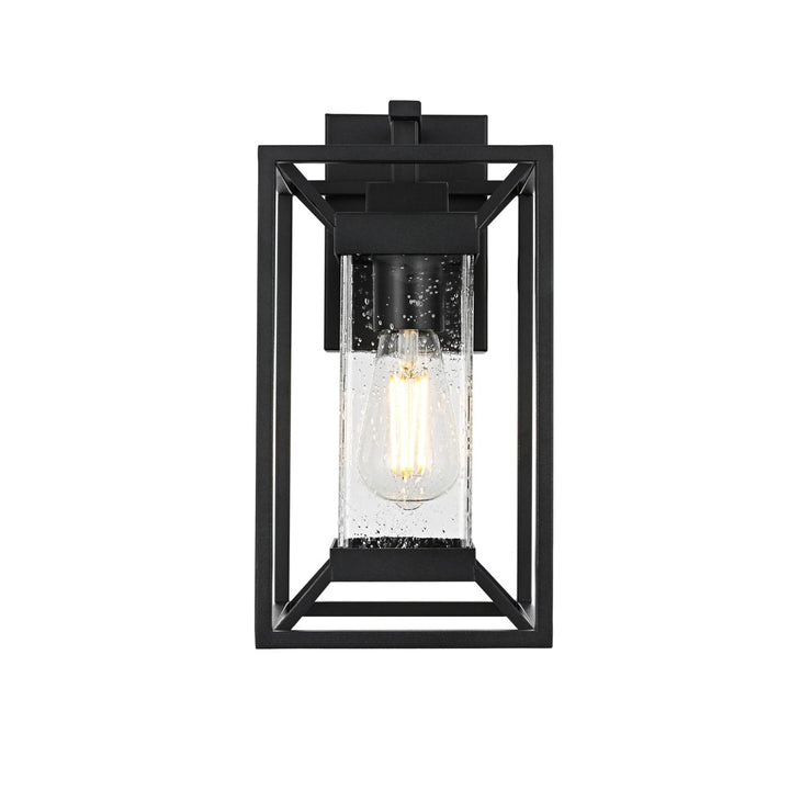 7 Inch Outdoor Wall Sconce in Black - View 3 - Joshua Marshal