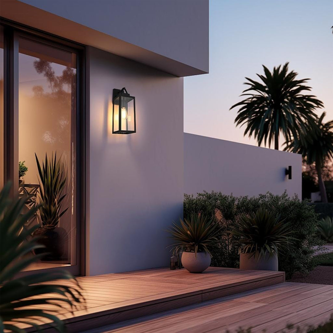 6 Inch Outdoor Wall Sconce in Black - View 2 - Joshua Marshal