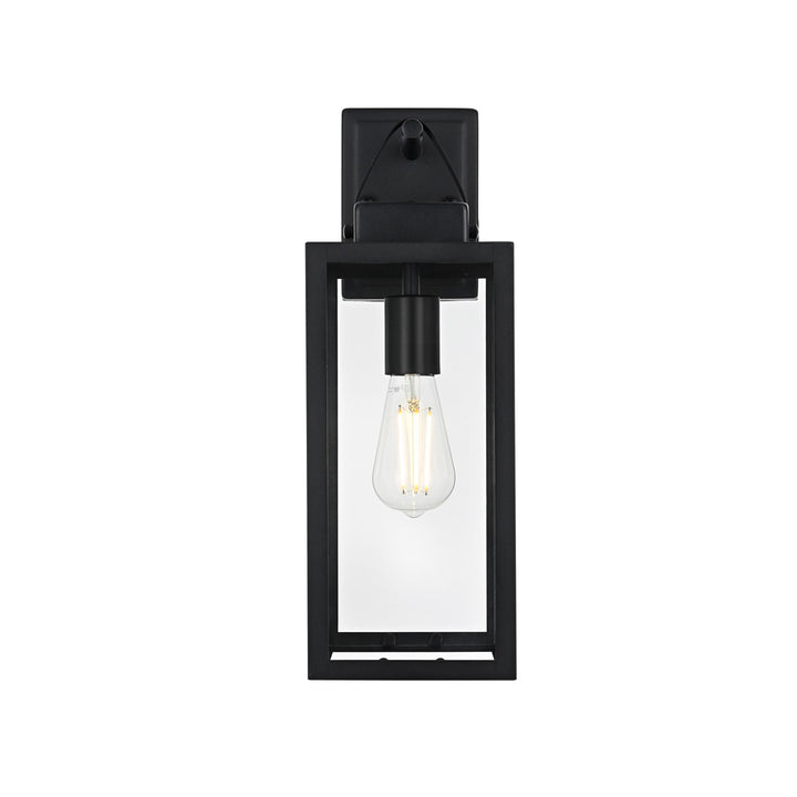 6 Inch Outdoor Wall Sconce in Black - View 3 - Joshua Marshal