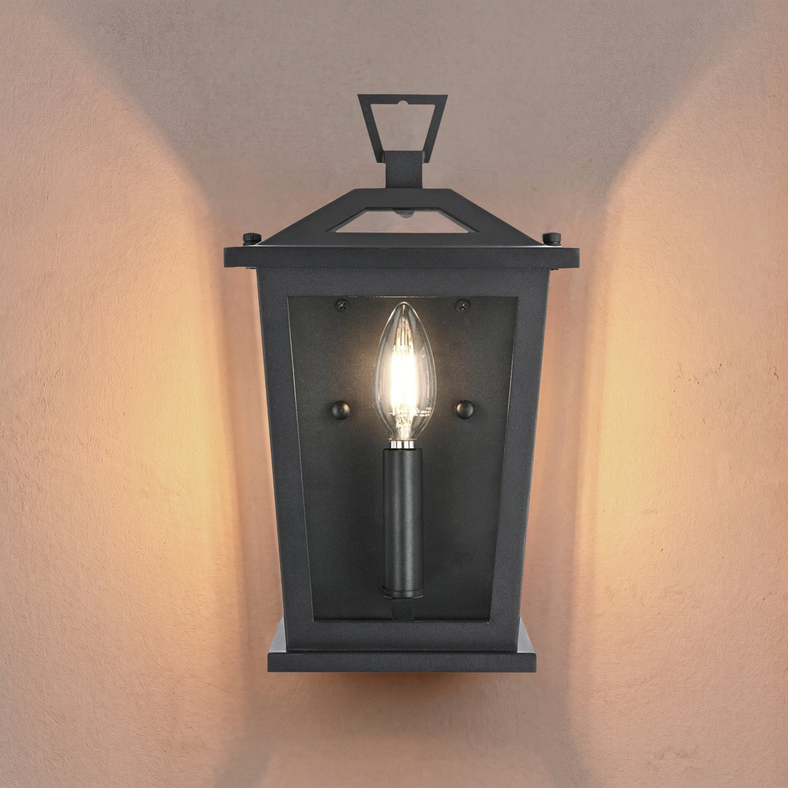 7 Inch Outdoor Wall Sconce in Black Black Finish - LIGHTING by Joshua Marshal