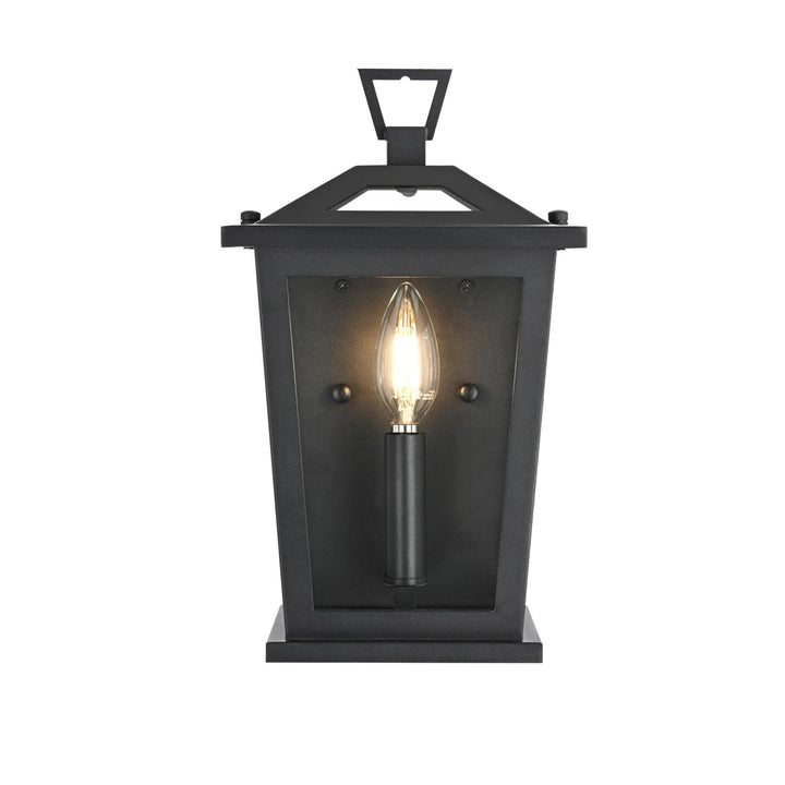 7 Inch Outdoor Wall Sconce in Black - View 3 - Joshua Marshal