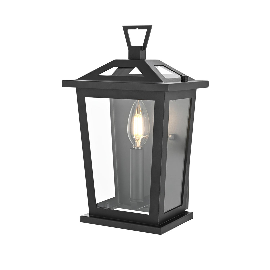 7 Inch Outdoor Wall Sconce in Black - View 4 - Joshua Marshal