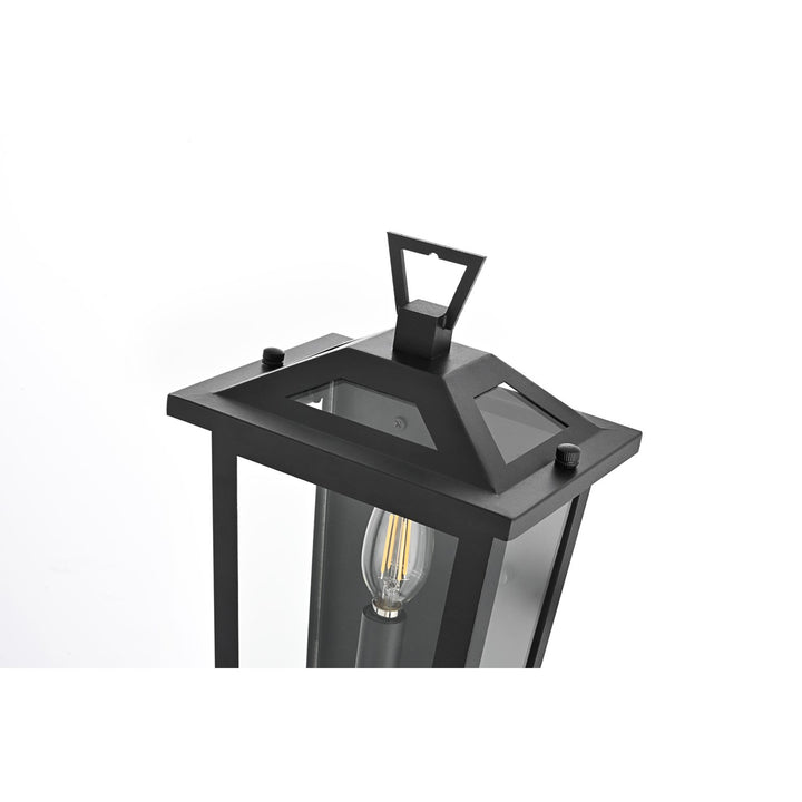 7 Inch Outdoor Wall Sconce in Black - View 5 - Joshua Marshal
