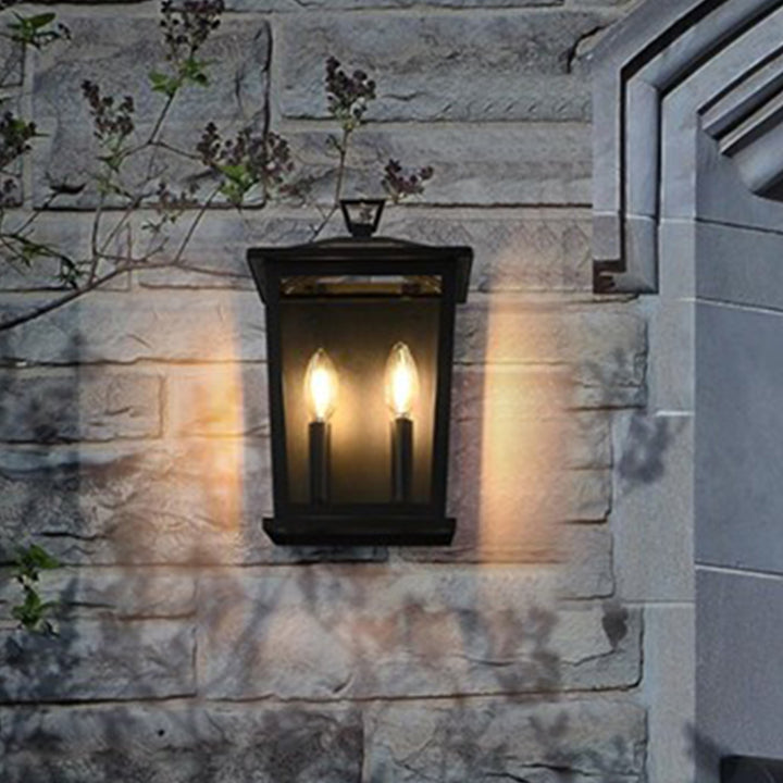 8.5 Inch Outdoor Wall Sconce in Black Black Finish - LIGHTING by Joshua Marshal