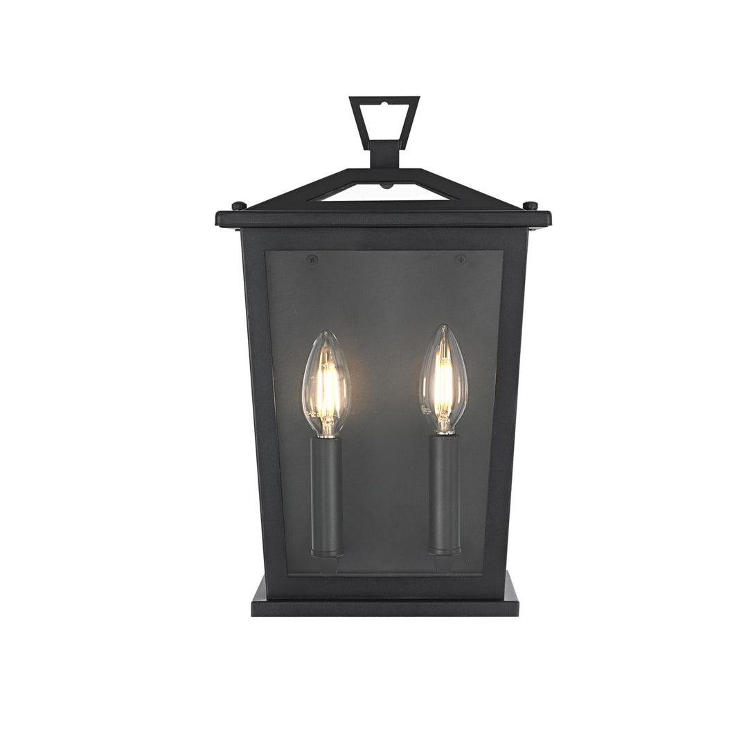 8.5 Inch Outdoor Wall Sconce in Black - View 4 - Joshua Marshal