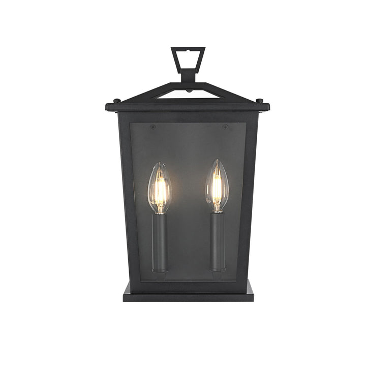 8.5 Inch Outdoor Wall Sconce in Black - View 4 - Joshua Marshal