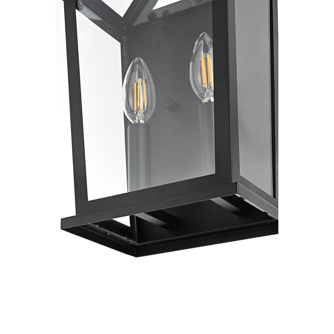 8.5 Inch Outdoor Wall Sconce in Black - View 5 - Joshua Marshal