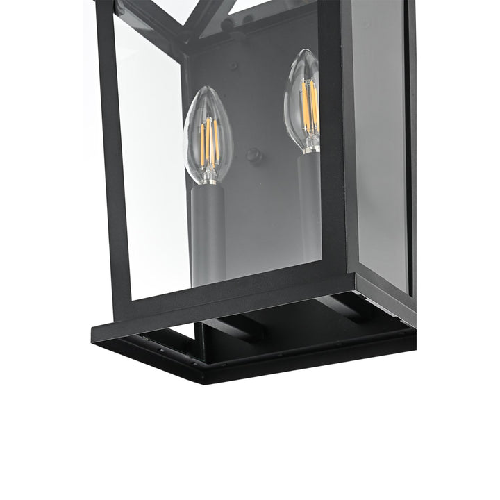 8.5 Inch Outdoor Wall Sconce in Black - View 5 - Joshua Marshal