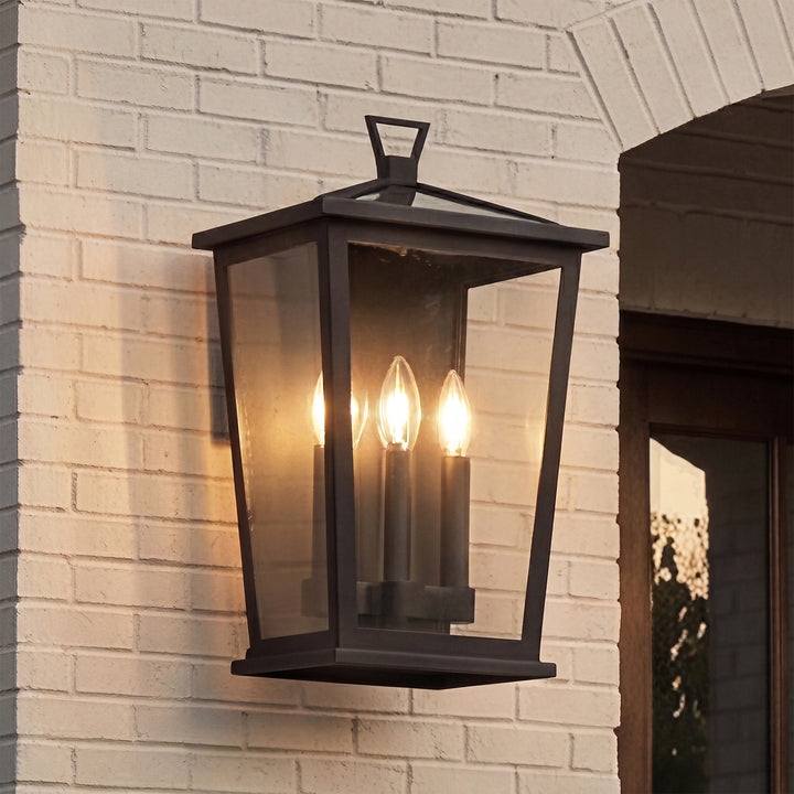 9.5 Inch Outdoor Wall Sconce in Black Black Finish - LIGHTING by Joshua Marshal