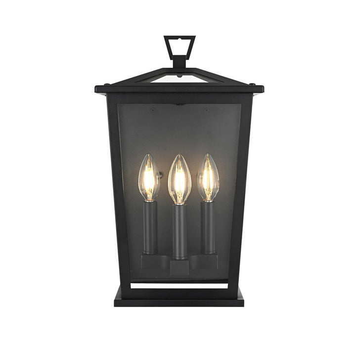 9.5 Inch Outdoor Wall Sconce in Black - View 3 - Joshua Marshal