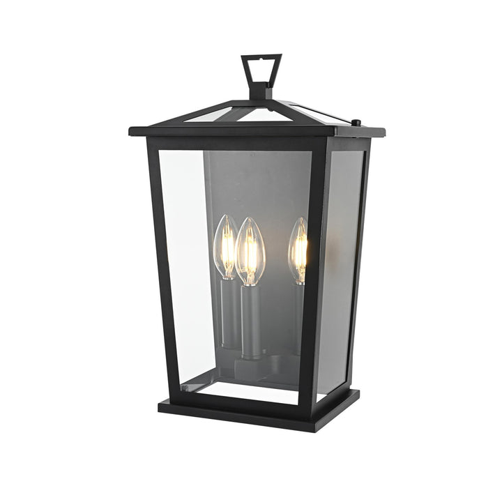 9.5 Inch Outdoor Wall Sconce in Black - View 4 - Joshua Marshal