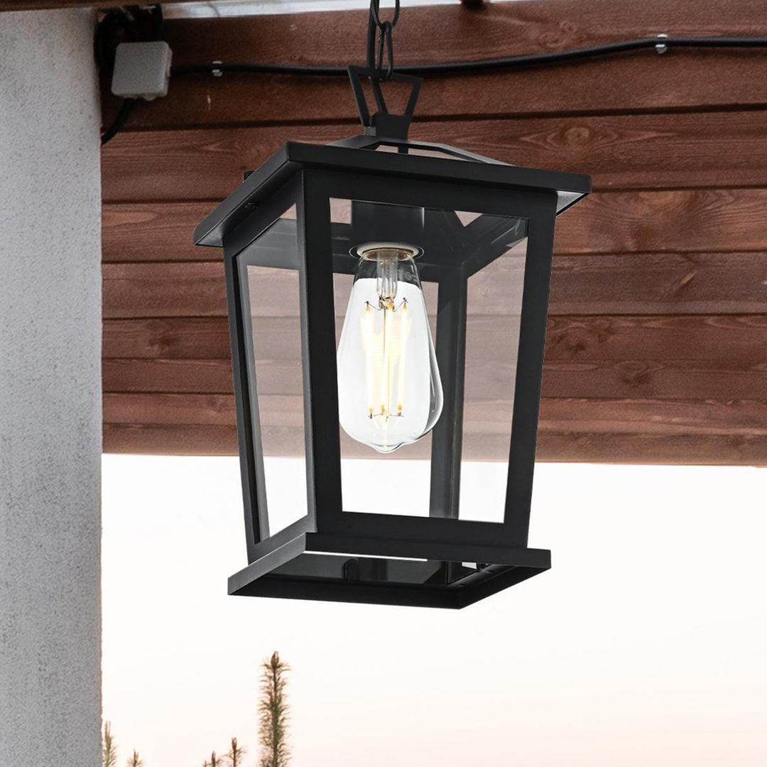 7 Inch Outdoor Pendant In Black Black Finish - LIGHTING by Joshua Marshal