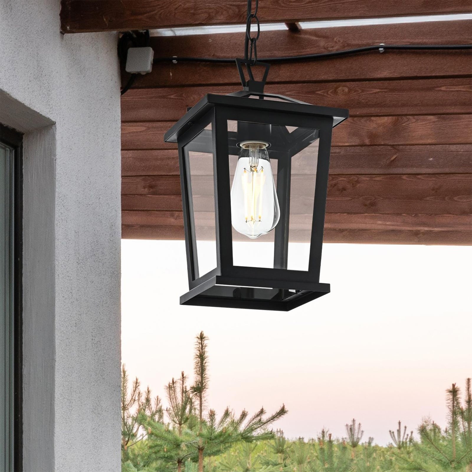 7 Inch Outdoor Pendant In Black - View 2 - Joshua Marshal