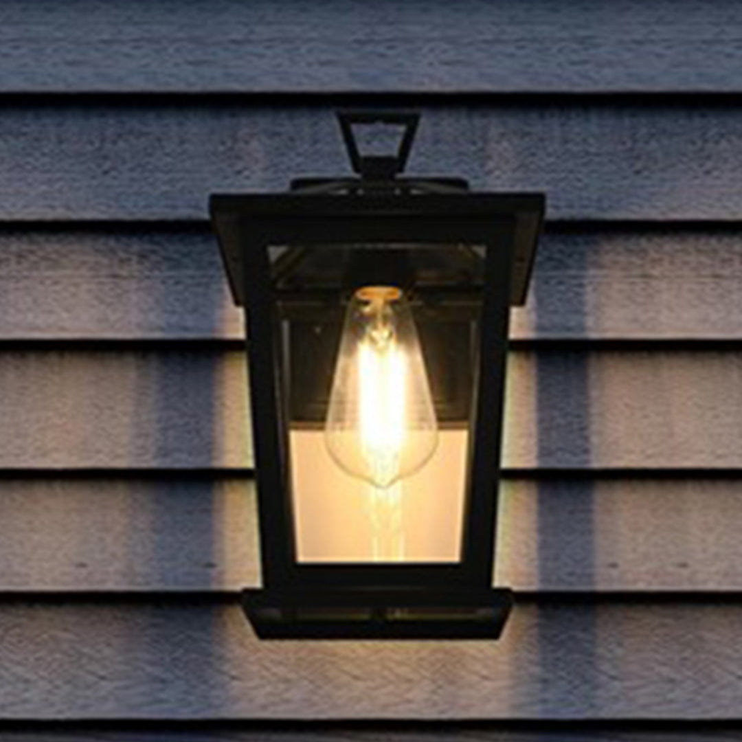 7 Inch Outdoor Wall Sconce in Black Black Finish - LIGHTING by Joshua Marshal