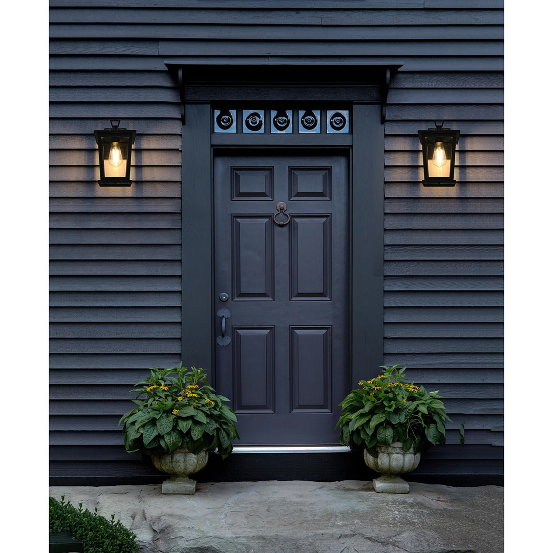 7 Inch Outdoor Wall Sconce in Black - View 2 - Joshua Marshal