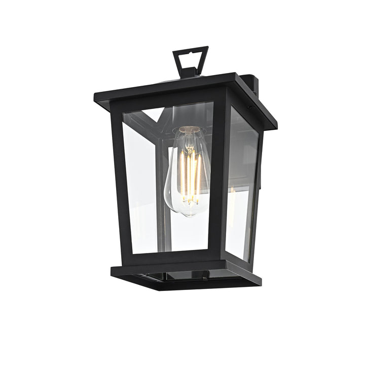 7 Inch Outdoor Wall Sconce in Black - View 3 - Joshua Marshal