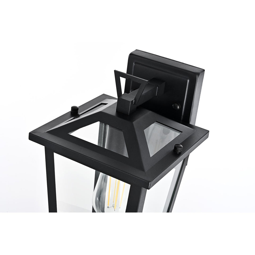 7 Inch Outdoor Wall Sconce in Black - View 4 - Joshua Marshal