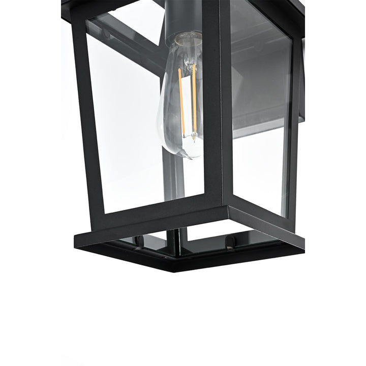 7 Inch Outdoor Wall Sconce in Black - View 5 - Joshua Marshal