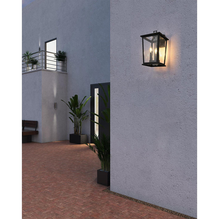 9.5 Inch Outdoor Wall Sconce in Black - View 2 - Joshua Marshal