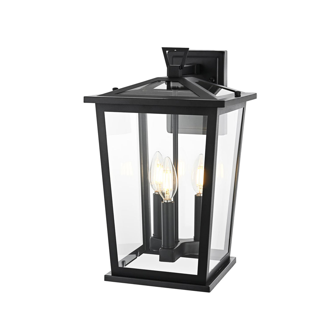 9.5 Inch Outdoor Wall Sconce in Black - View 3 - Joshua Marshal