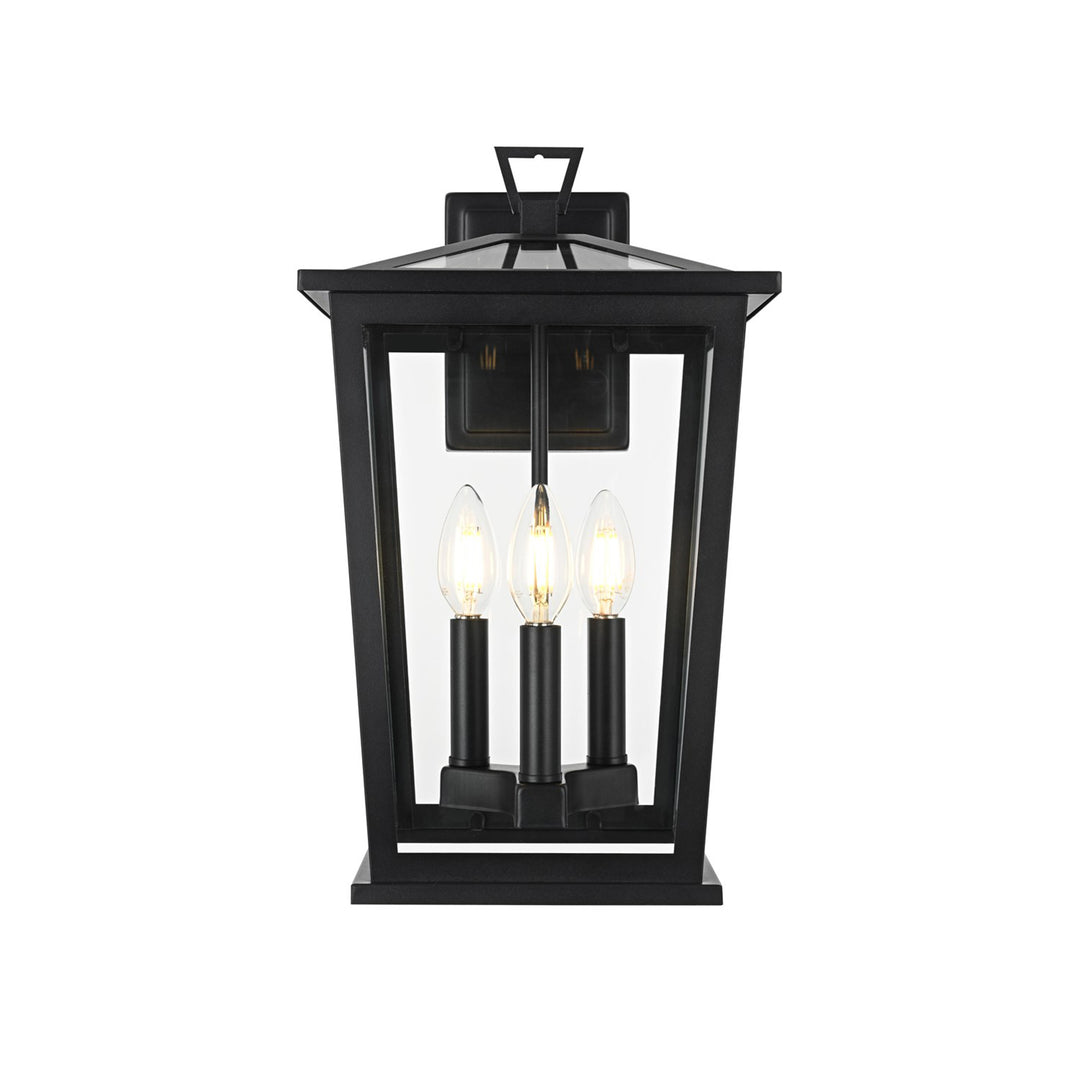 9.5 Inch Outdoor Wall Sconce in Black - View 4 - Joshua Marshal