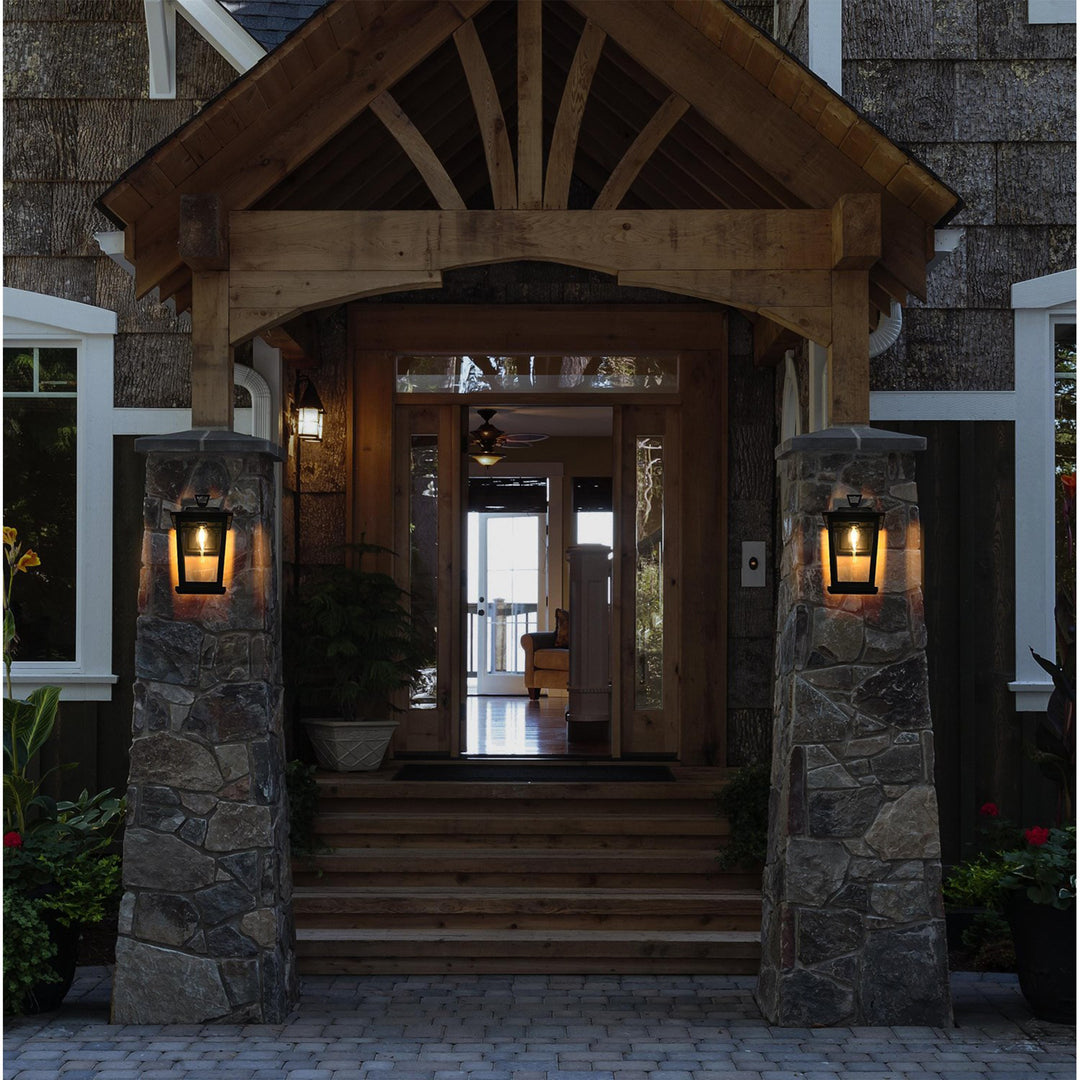 7 Inch Outdoor Wall Sconce in Black - View 2 - Joshua Marshal