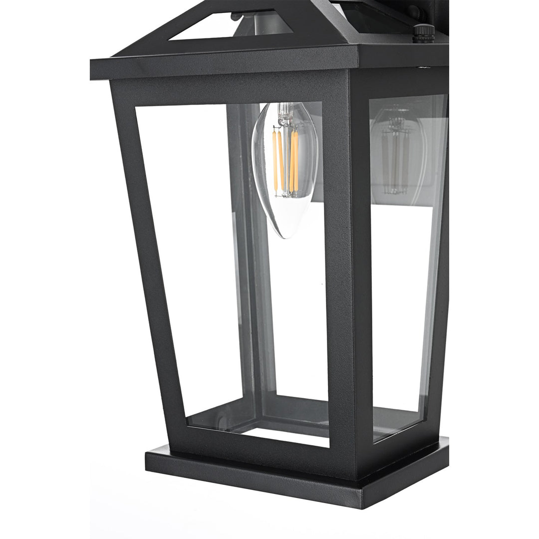 7 Inch Outdoor Wall Sconce in Black - View 5 - Joshua Marshal