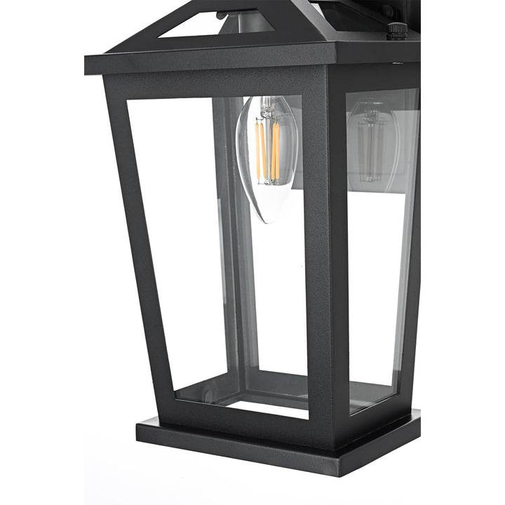 7 Inch Outdoor Wall Sconce in Black - View 5 - Joshua Marshal