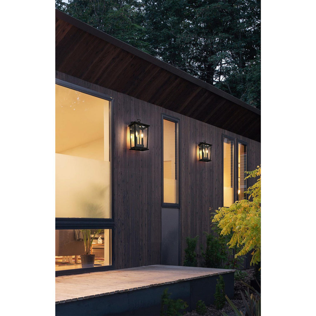 8.5 Inch Outdoor Wall Sconce in Black - View 2 - Joshua Marshal