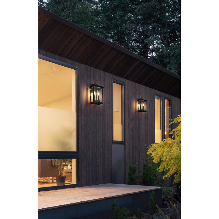 8.5 Inch Outdoor Wall Sconce in Black - View 2 - Joshua Marshal