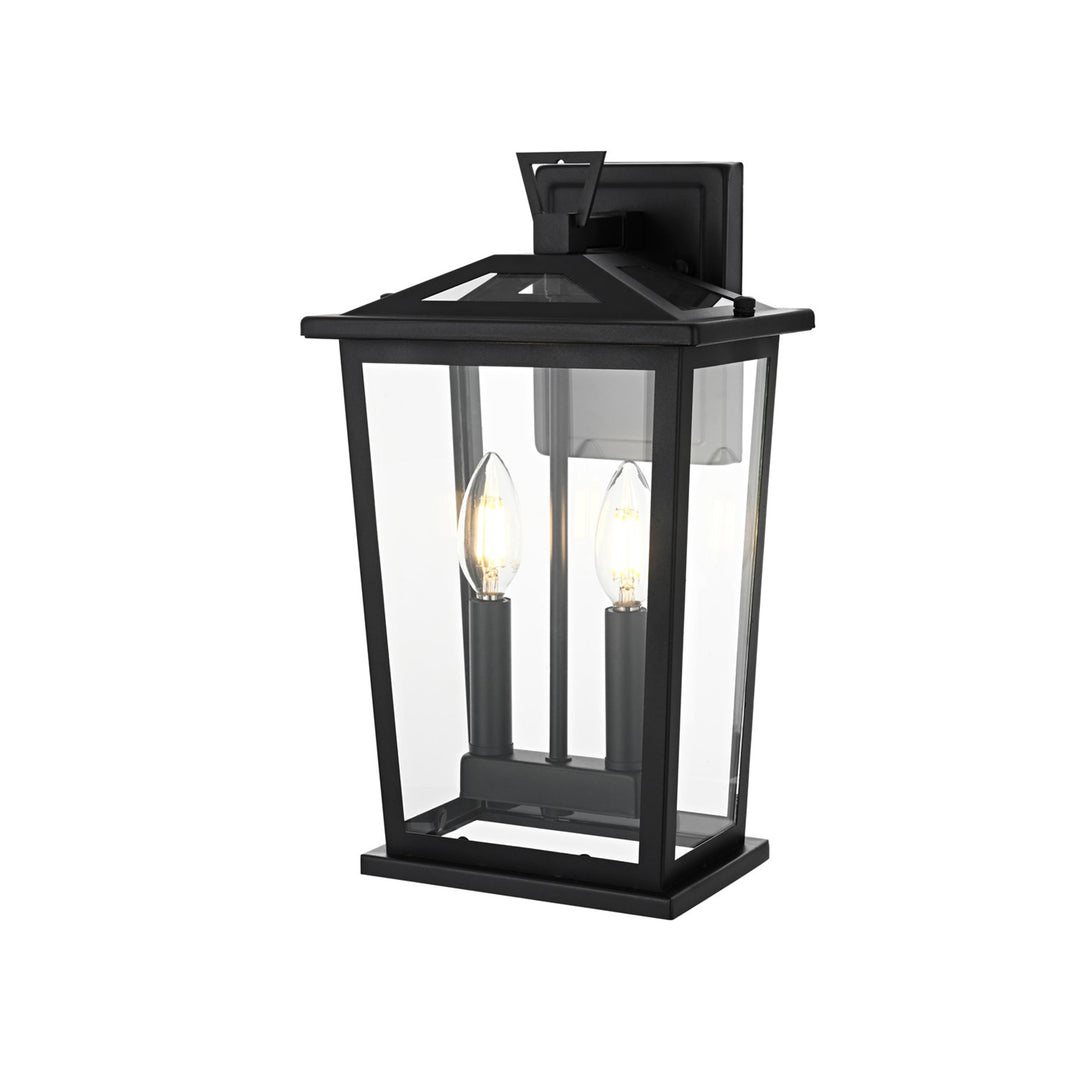 8.5 Inch Outdoor Wall Sconce in Black - View 3 - Joshua Marshal