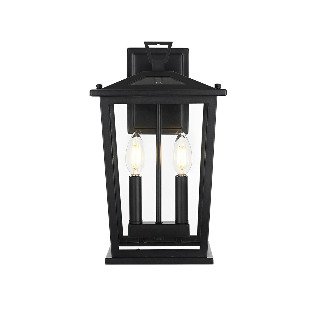 8.5 Inch Outdoor Wall Sconce in Black - View 4 - Joshua Marshal