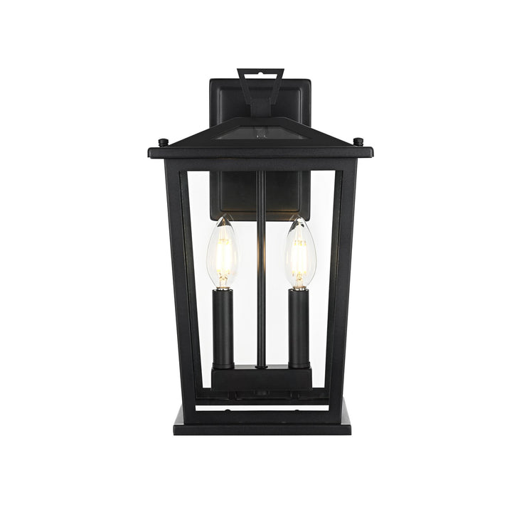 8.5 Inch Outdoor Wall Sconce in Black - View 4 - Joshua Marshal