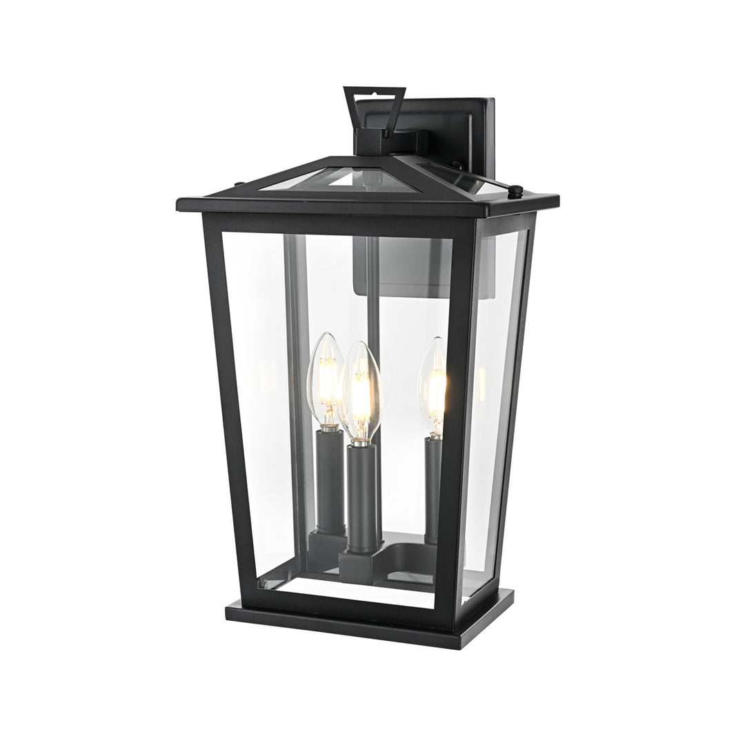 9.45 Inch Outdoor Wall Sconce in Black - View 4 - Joshua Marshal