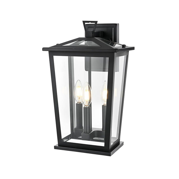 9.45 Inch Outdoor Wall Sconce in Black - View 4 - Joshua Marshal