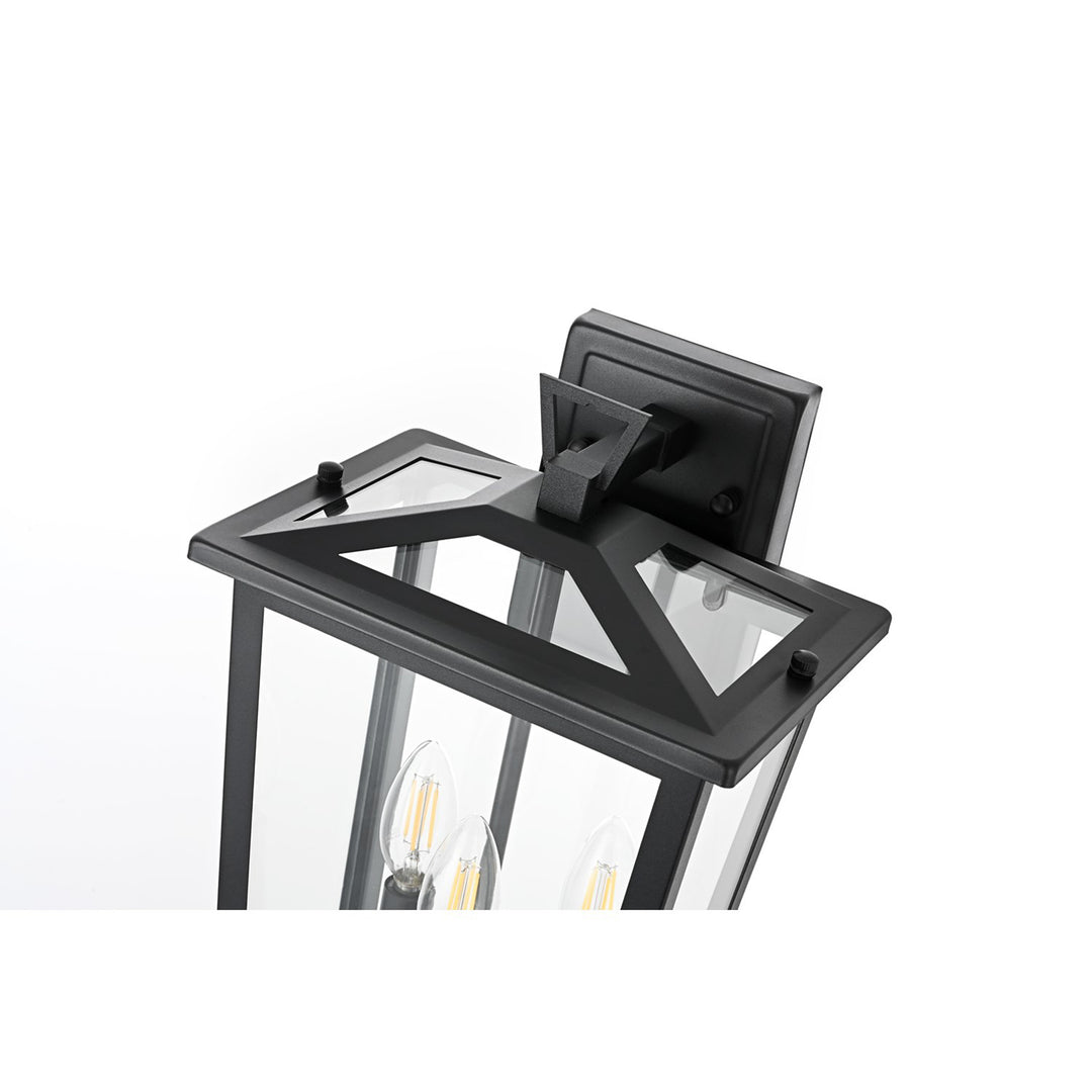 9.45 Inch Outdoor Wall Sconce in Black - View 5 - Joshua Marshal