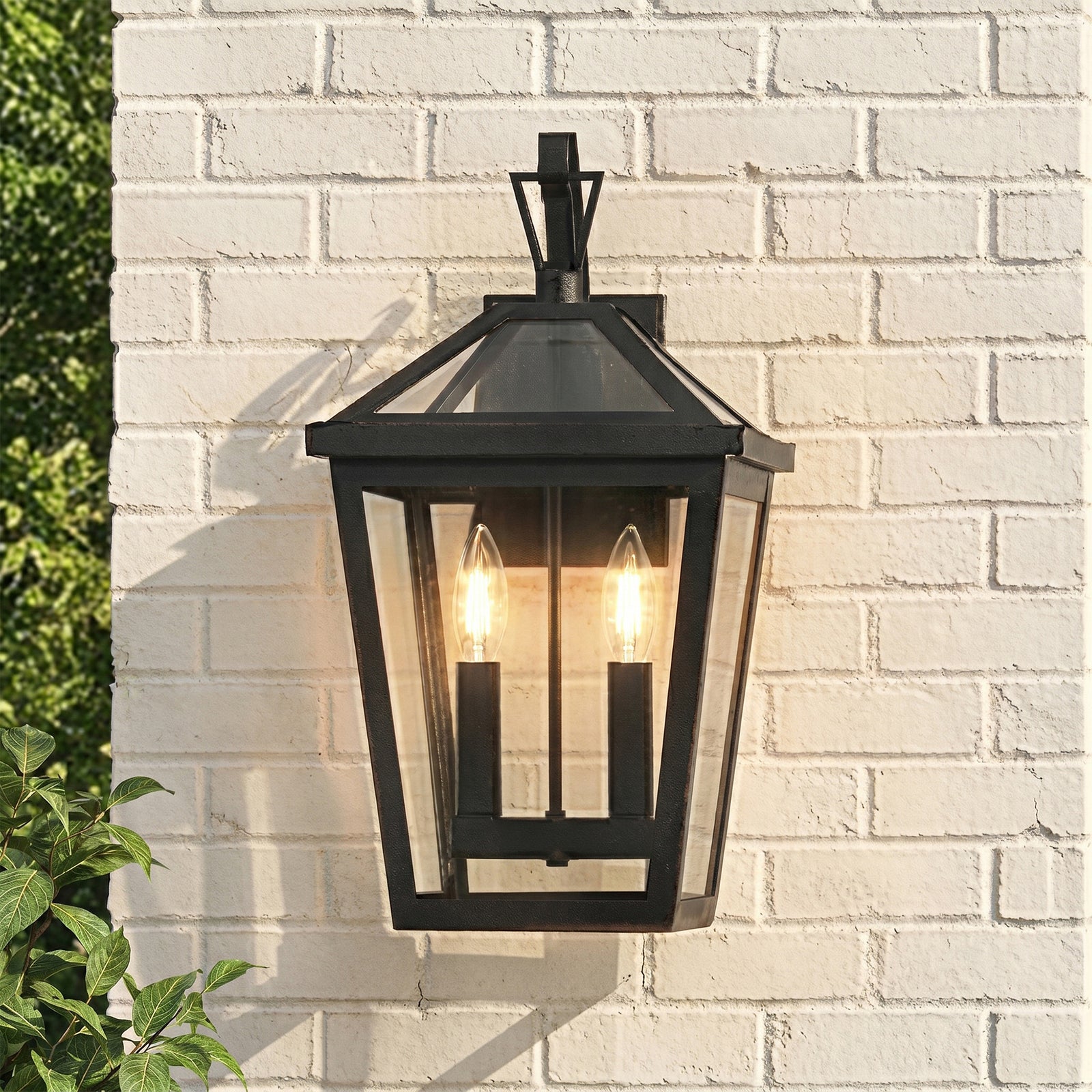 10 Inch Outdoor Wall Sconce in Black Black Finish - LIGHTING by Joshua Marshal