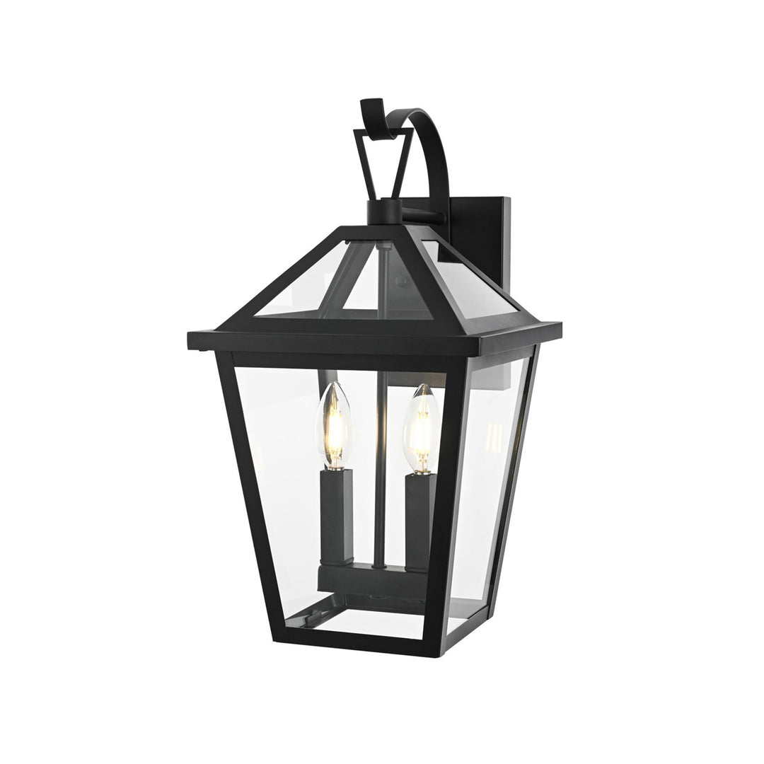 10 Inch Outdoor Wall Sconce in Black - View 4 - Joshua Marshal