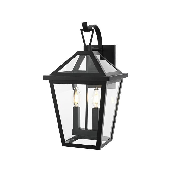 10 Inch Outdoor Wall Sconce in Black - View 4 - Joshua Marshal