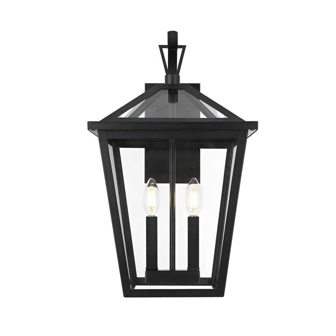 12 Inch Outdoor Wall Sconce in Black - View 3 - Joshua Marshal